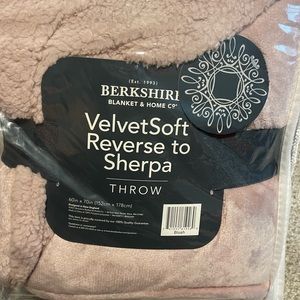 Brand new in box blush pink Sherpa blanket